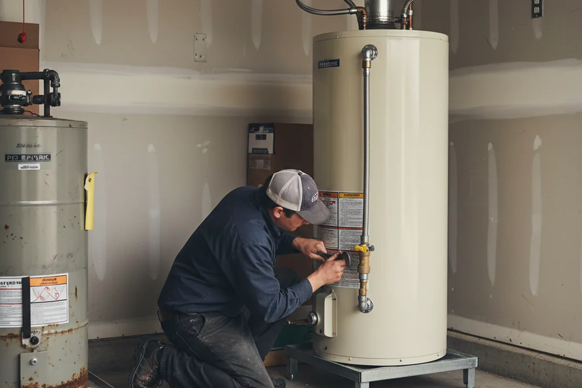 Water heater and shutoff valve replacement in Whitt